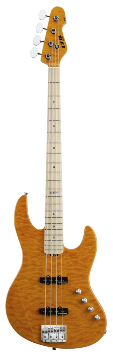 ESP ESP LTD Elite J4 Electric Bass (with Case) - Amber