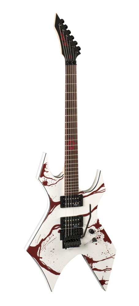 BC Rich BC Rich Joey Jordison Warlock II Electric Guitar - White with Blood Splatter