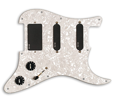 EMG EMG KH20 Kirk Hammett Active Pickup Set with Pickguard - Pearl White with Black Knobs