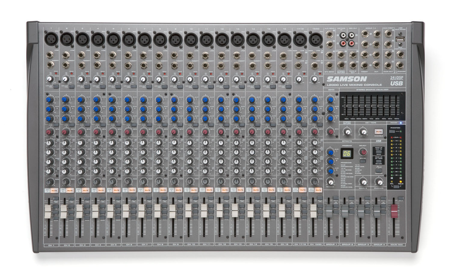 Samson Samson L2000 Mixer with USB Interface (20-Channel)