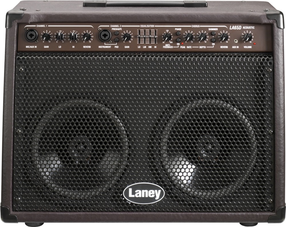 Laney Laney LA65D Acoustic Guitar Amplifier, 65 Watts and 2x8 in.