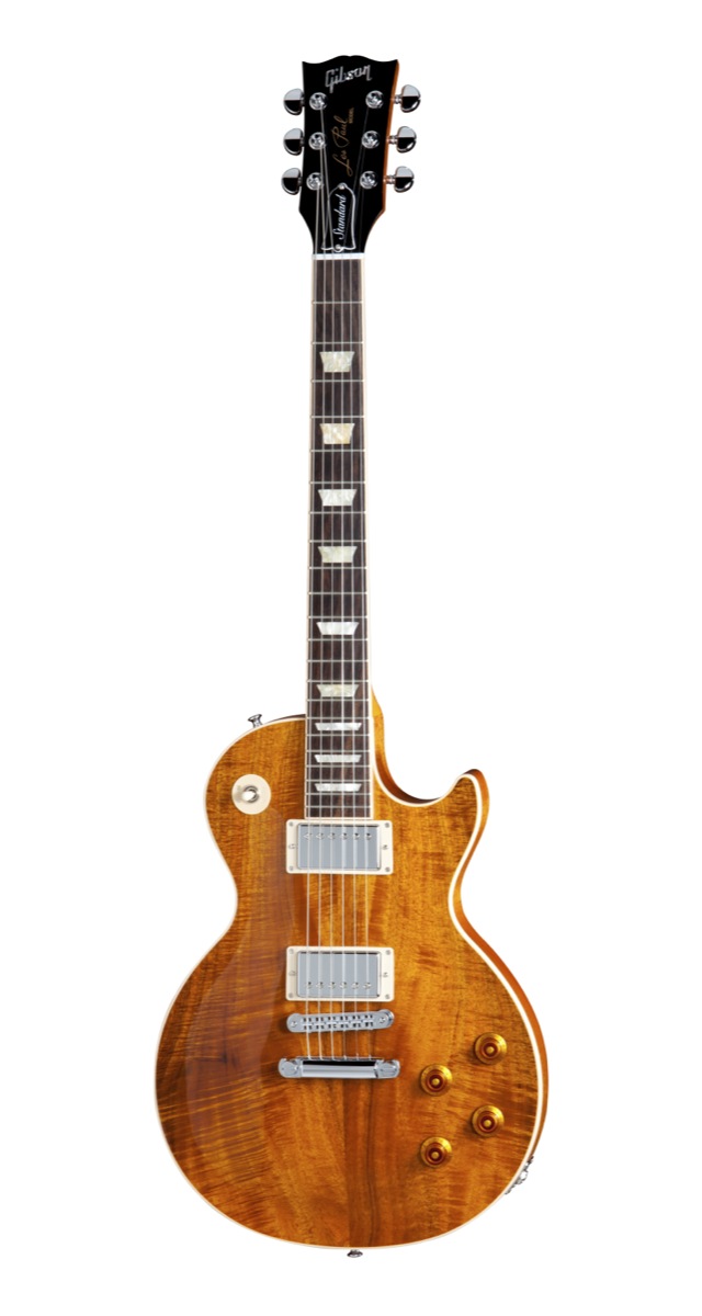 Gibson Gibson Les Paul Standard Figured Koa Electric Guitar (with Case) - Transparent Amber