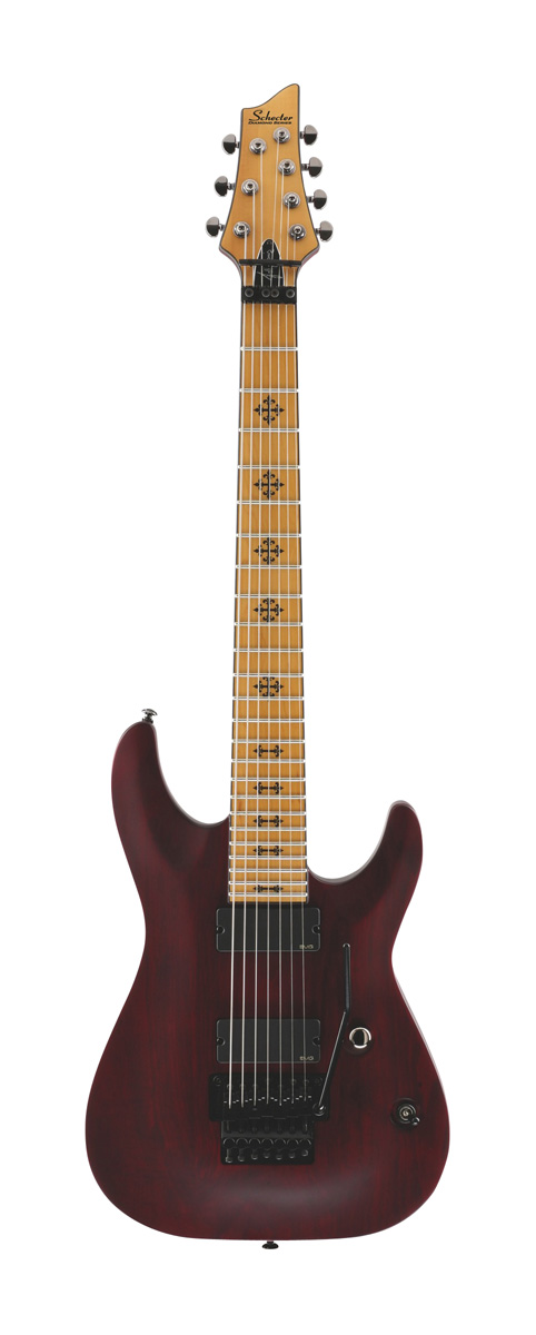 Schecter Schecter Loomis 7 FR Electric Guitar with Floyd Rose, 7-String - Vampire Red Satin