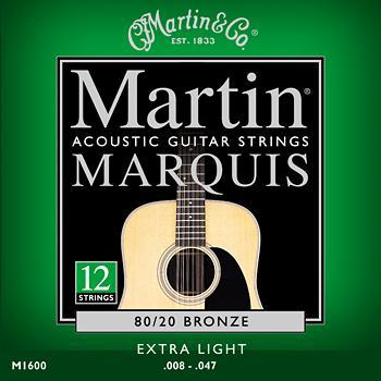 Martin Martin Marquis 12-String Acoustic Guitar Strings, 80/20 Bronze (12-54)