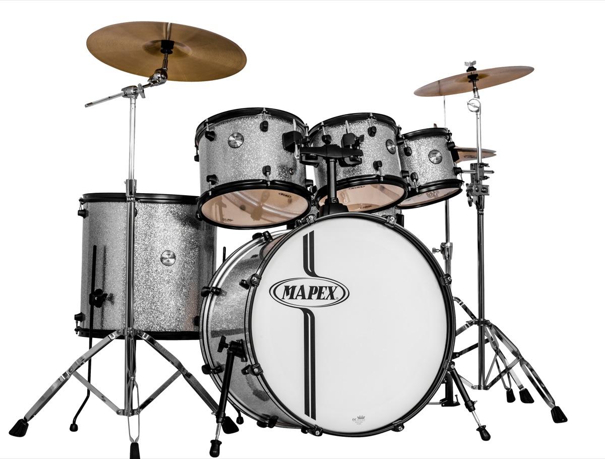 Mapex Mapex VR6295TC Voyager SRO Fully Loaded Drum Kit, 6-Black - Crystal