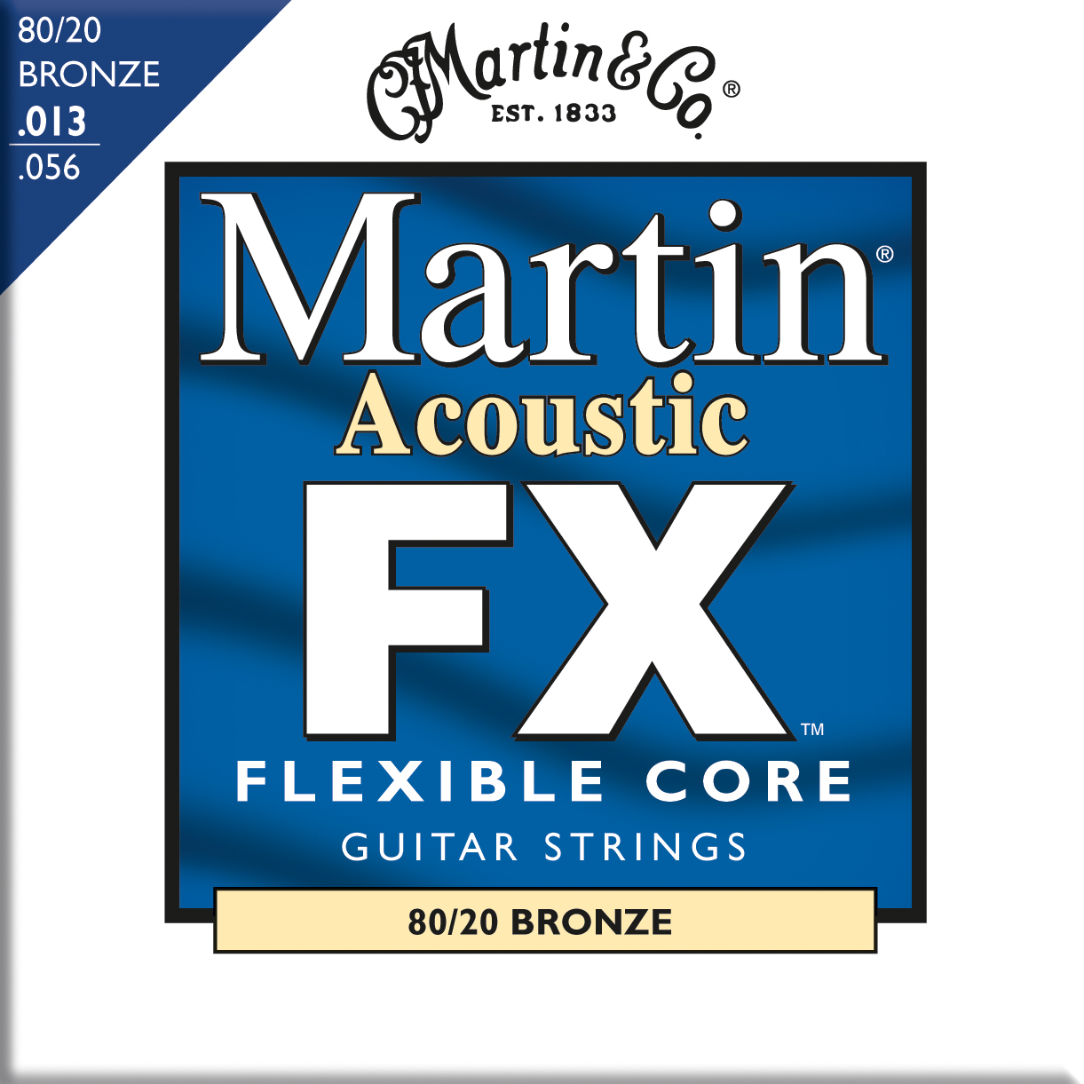 Martin Martin FX Flexible Core Acoustic Guitar Strings, 80/20 Bronze (13-56)