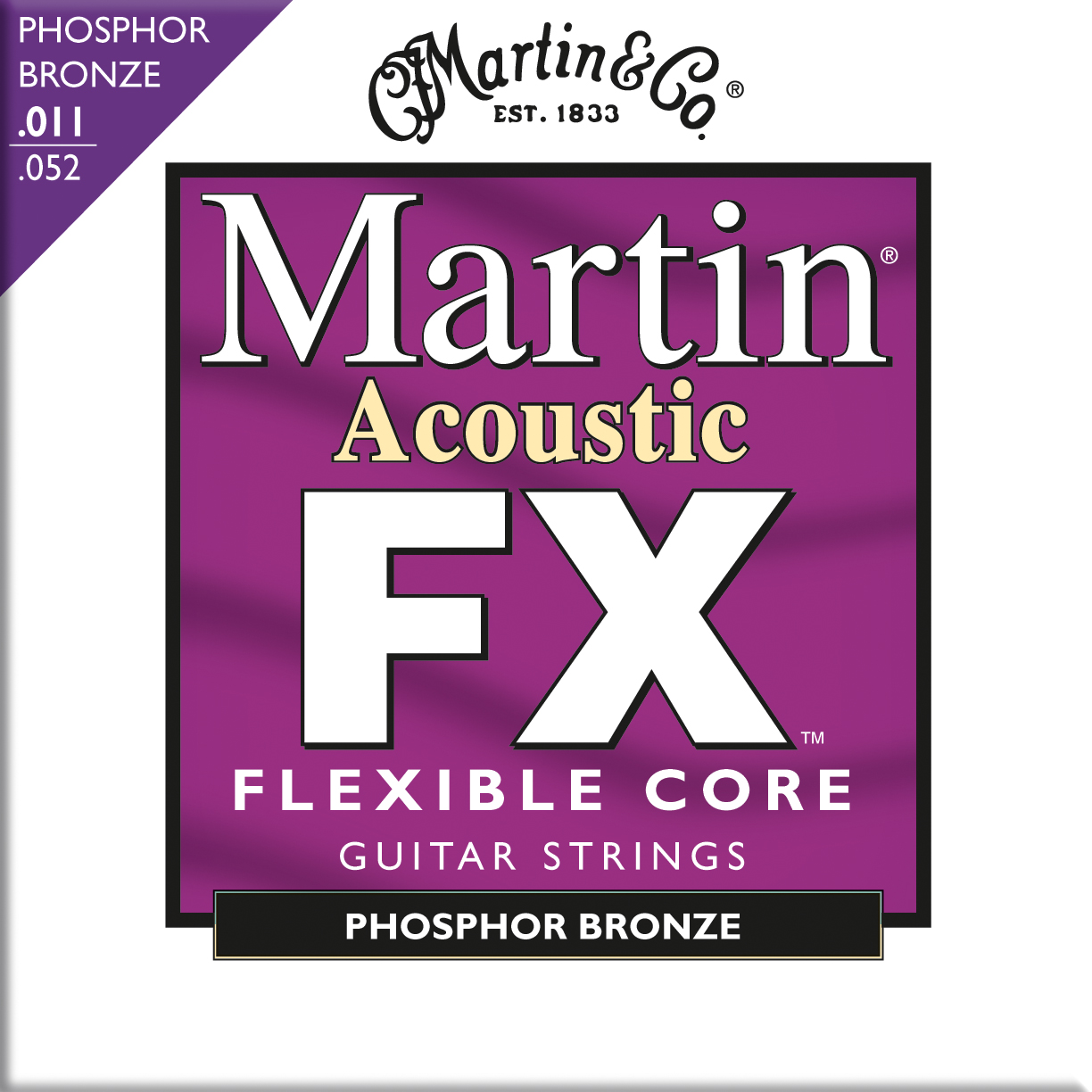 Martin Martin FX Acoustic Guitar Strings, 92/8 Phosphor Bronze (12-54)