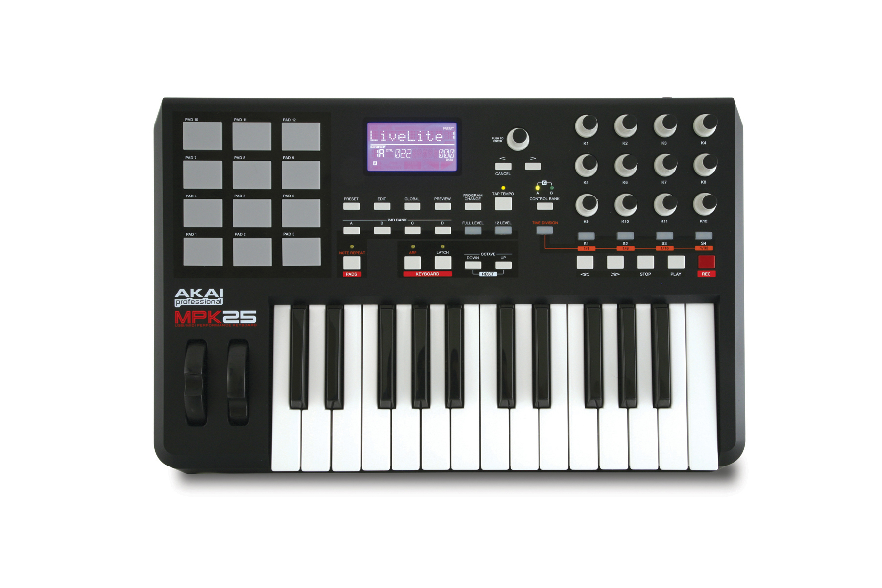 Akai Akai MPK25 MIDI Controller Keyboard, 25-Key