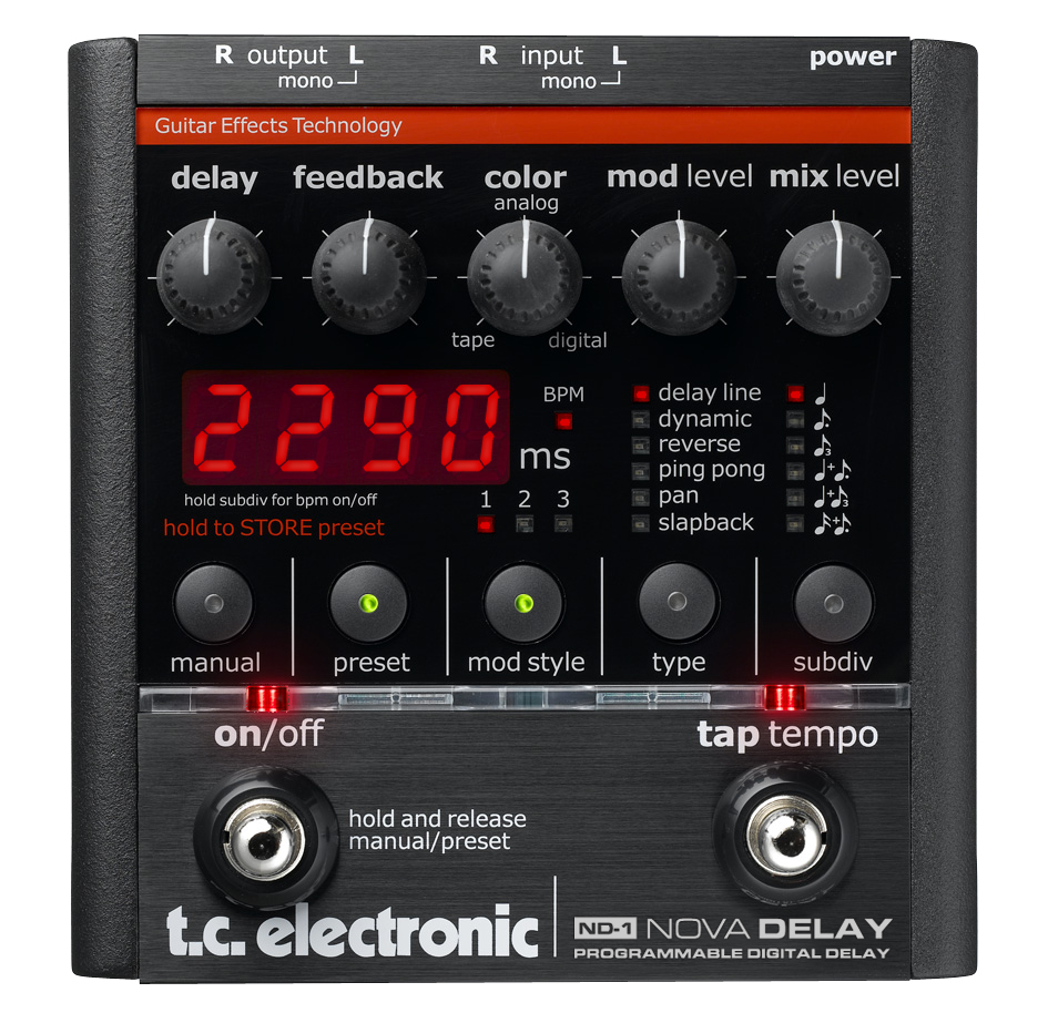 TC Electronic and TC-Helicon TC Electronic Nova Delay ND-1 Effects Pedal