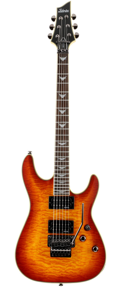 Schecter Schecter Omen Extreme Quilted Top Electric Guitar with Floyd Rose - Vintage Sunburst