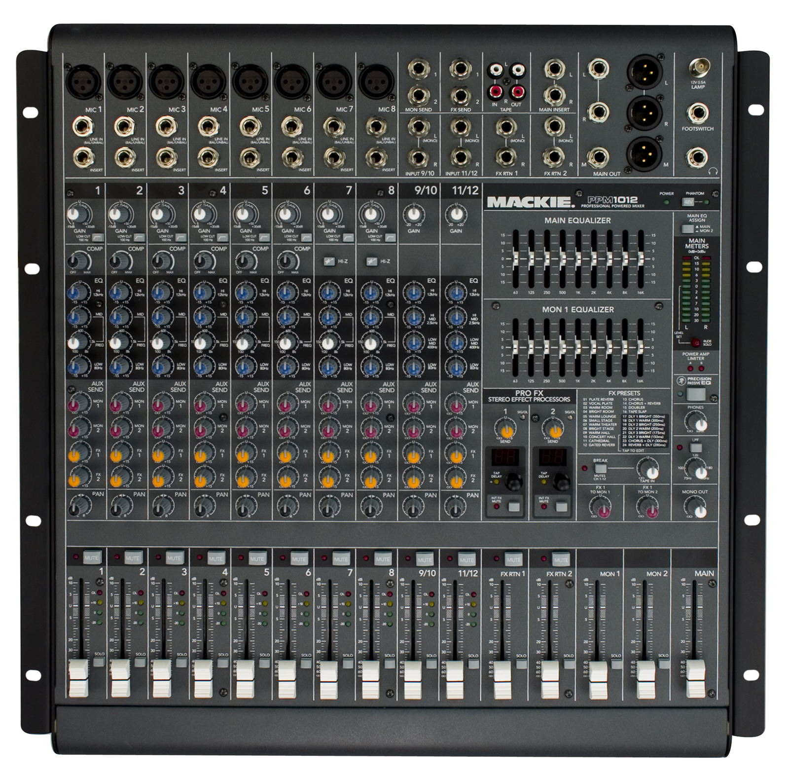 Mackie Mackie PPM1012 Powered Stereo Mixer, 1600 Watts, 12-Channel