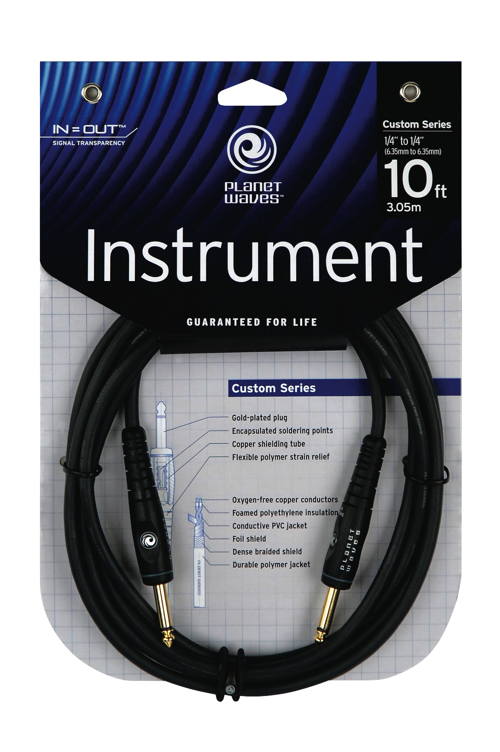 Planet Waves Planet Waves PW-G Custom Series Instrument Cable (20 Foot)