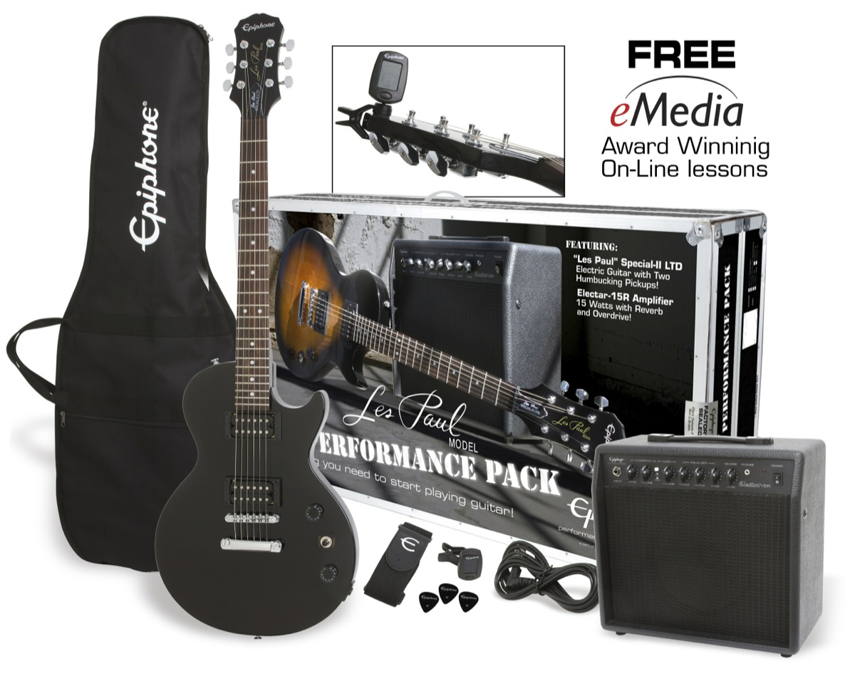 Epiphone Epiphone Les Paul Electric Guitar Performance Pack - Ebony