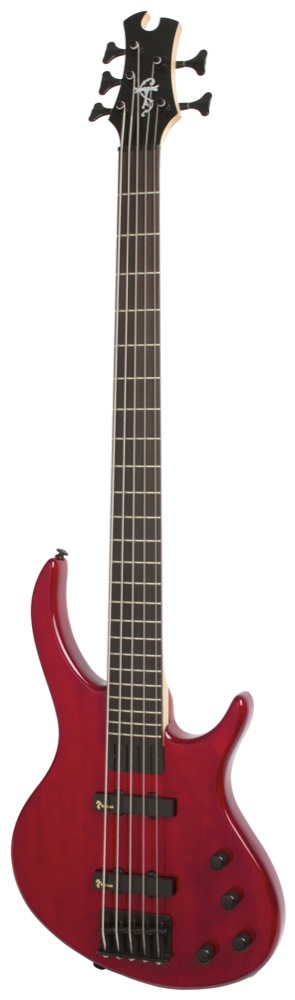 Tobias Tobias Toby Deluxe V Electric Bass, 5-String - Transparent Red