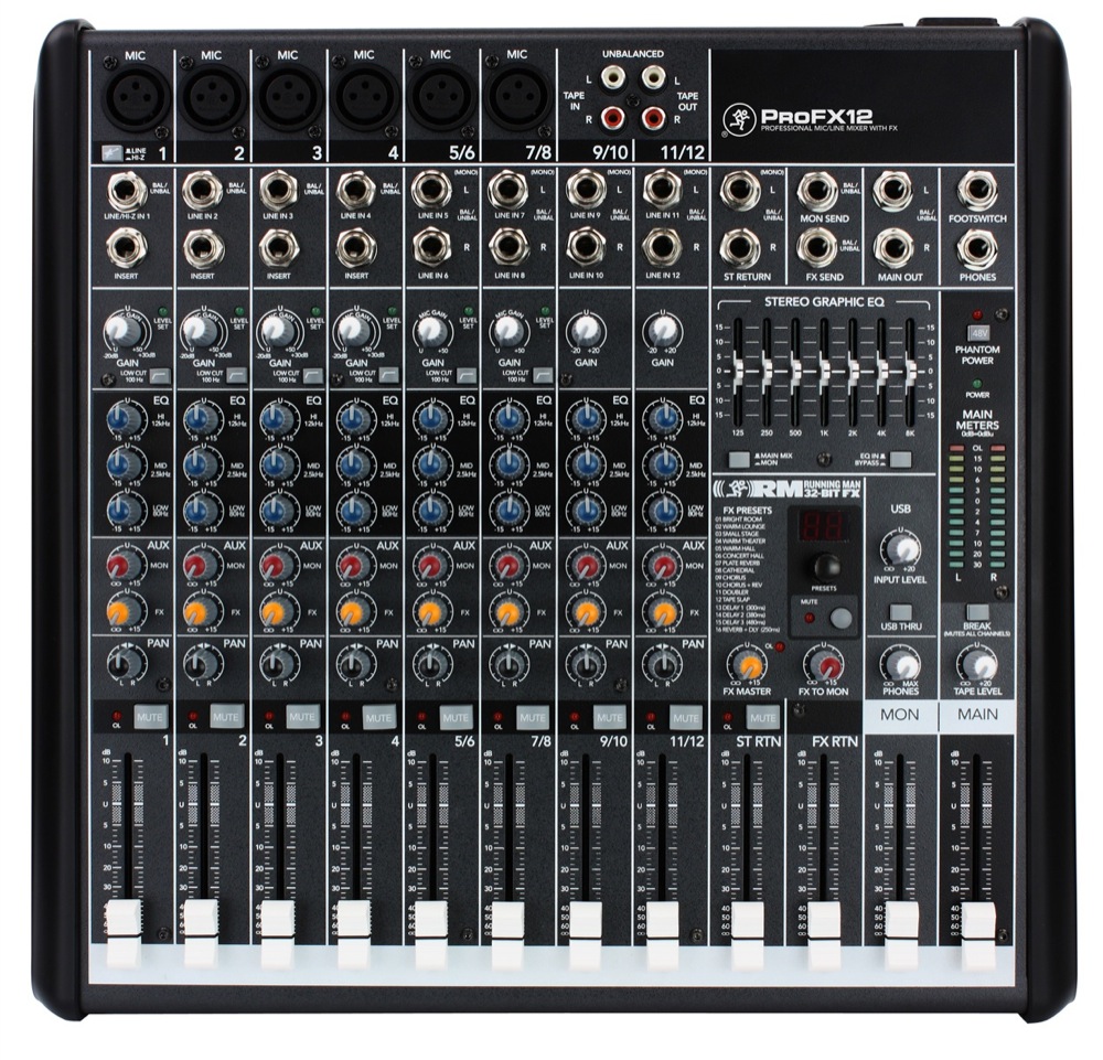 Mackie Mackie ProFX12 Compact USB Mixer with Effects (12-Channel)