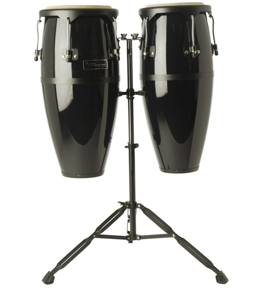 Gon Bops Gon Bops PureCussion Fiberglass Congas - Black (9 and 10 Inch)