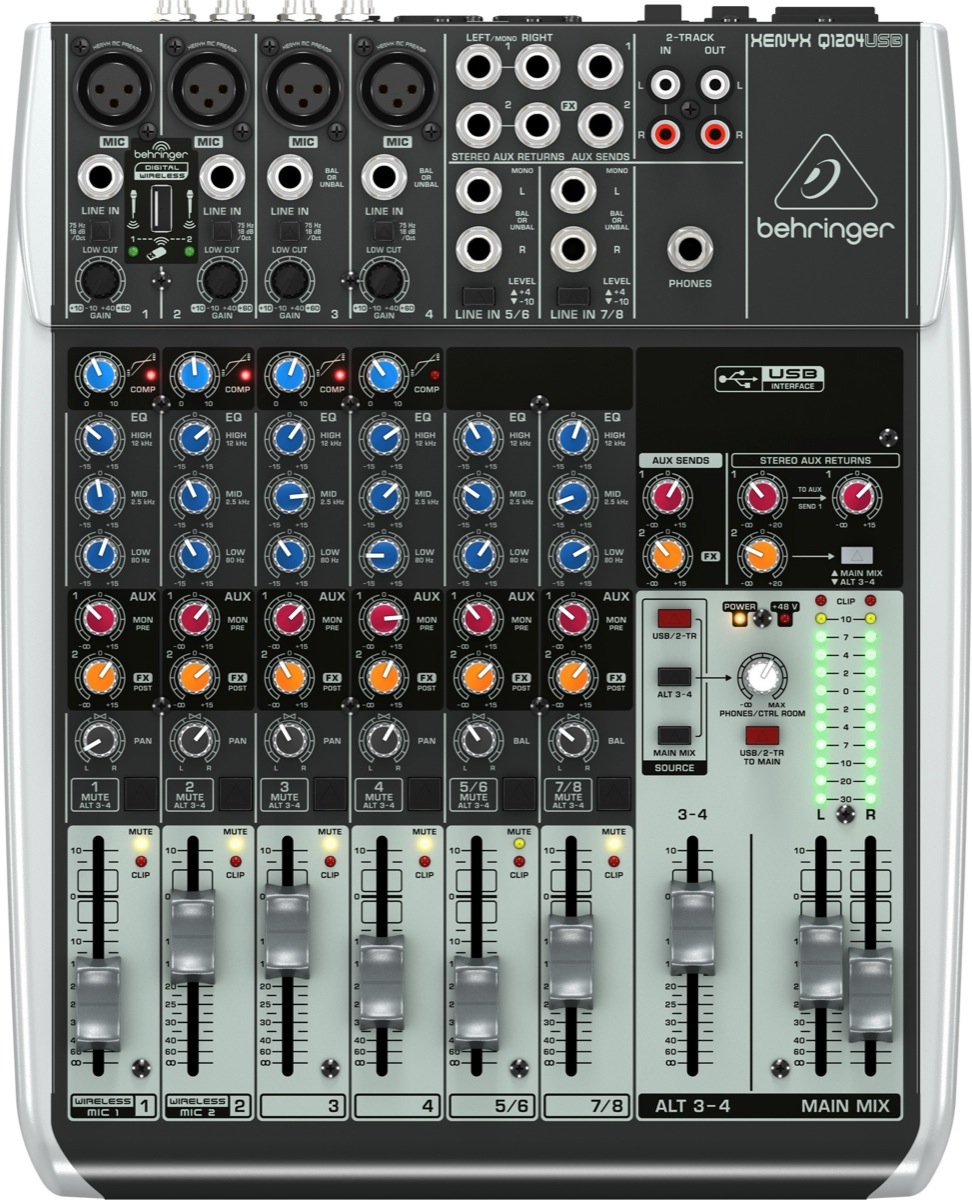 Behringer Behringer Q1204USB XENYX USB Mixer, 8-Channel