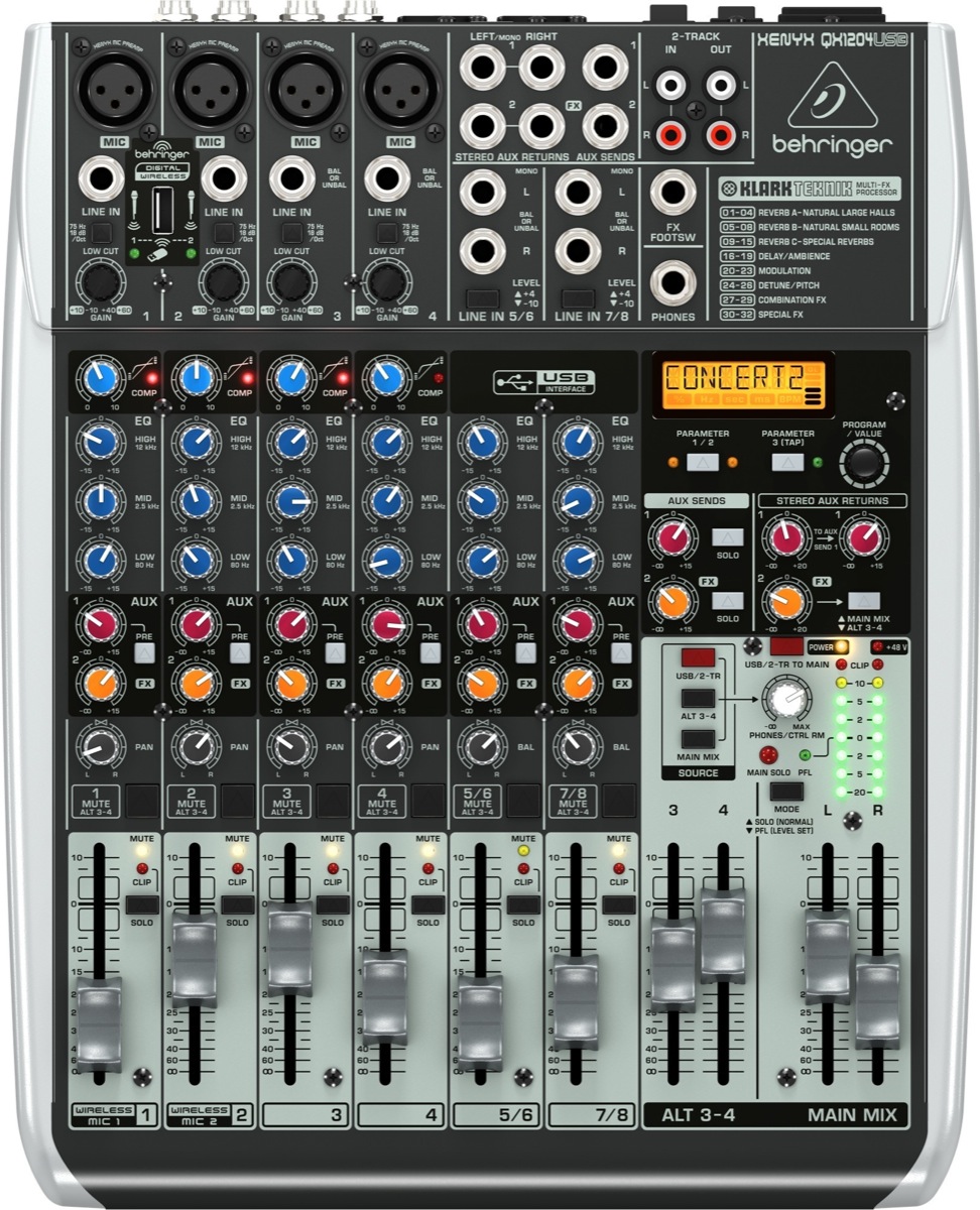 Behringer Behringer QX1204USB XENYX USB Mixer, 8-Channel