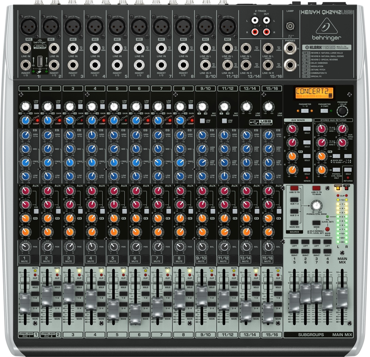 Behringer Behringer QX2442USB XENYX USB Mixer, 16-Channel