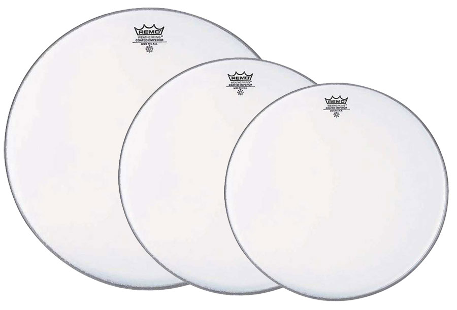 Remo Remo Coated Emperor Tom Drum Head Pack (Two Ply) (12, 13, and 16 Inch)