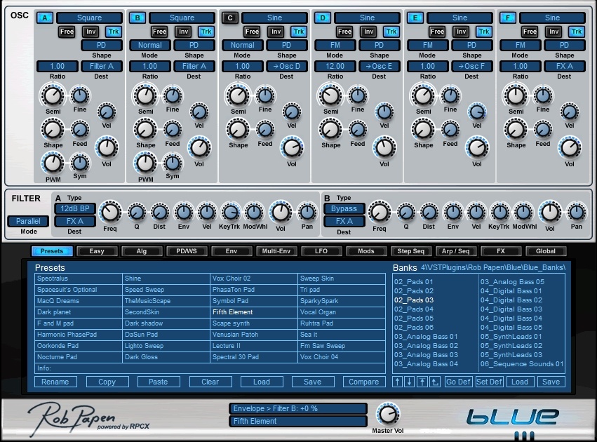 Rob Papen Rob Papen Blue Software Synthesizer