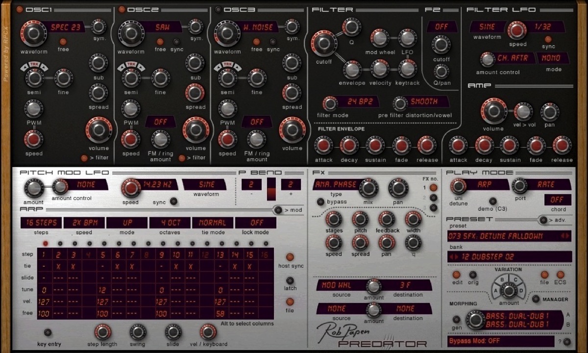 Rob Papen Rob Papen Predator Software Synthesizer