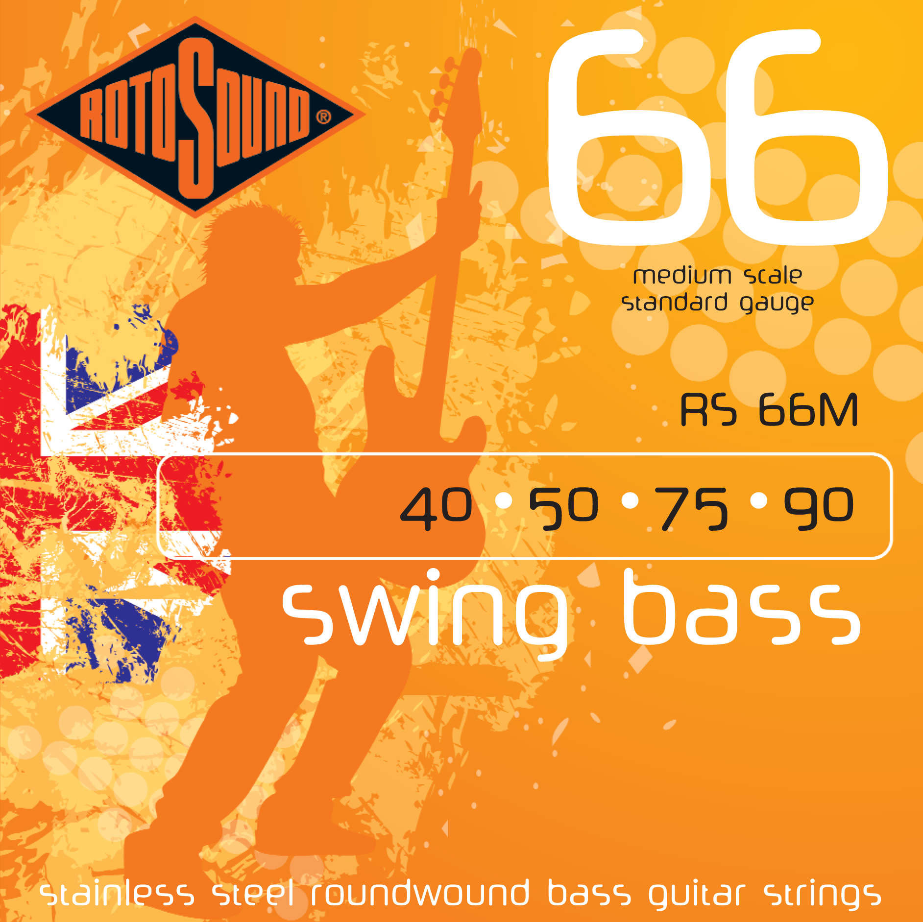 Rotosound Rotosound Swing 66 RS66M Medium Scale Bass Guitar Strings (40-90)