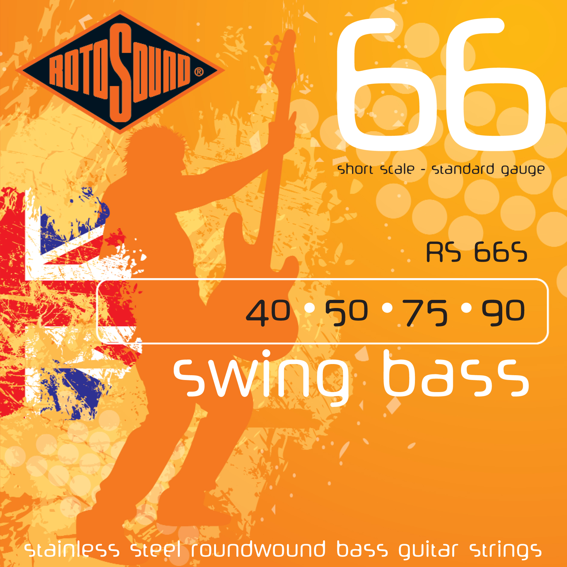 Rotosound Rotosound Swing 66 RS66S Short Scale Electric Bass Guitar Strings (40-90)