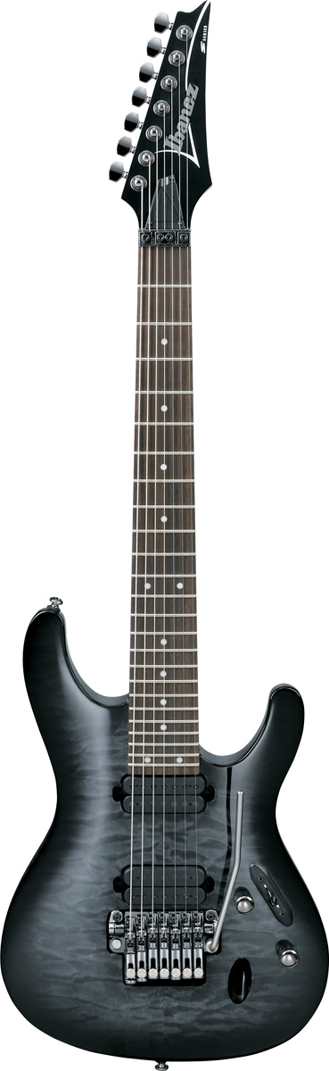 Ibanez Ibanez S7420QM Electric Guitar, 7-String - Transparent Gray Burst