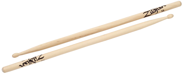 Zildjian Zildjian 5A Wood Tip Drumsticks - Black