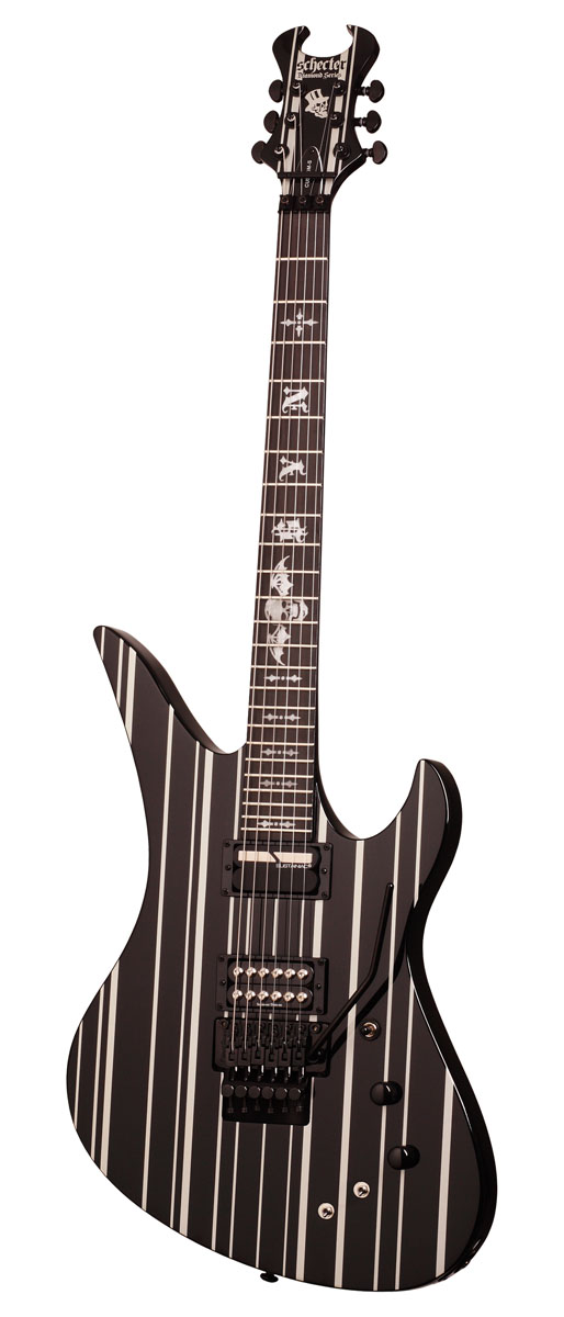 Schecter Schecter Synyster Gates Limited Edition Custom-S Electric Guitar - Black with Silver Stripes