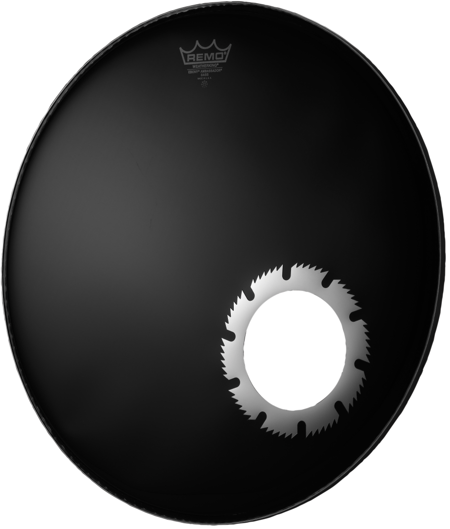 Remo Remo Graphic DynamO Stick On PortHole Template - Sawblade (5 Inch)