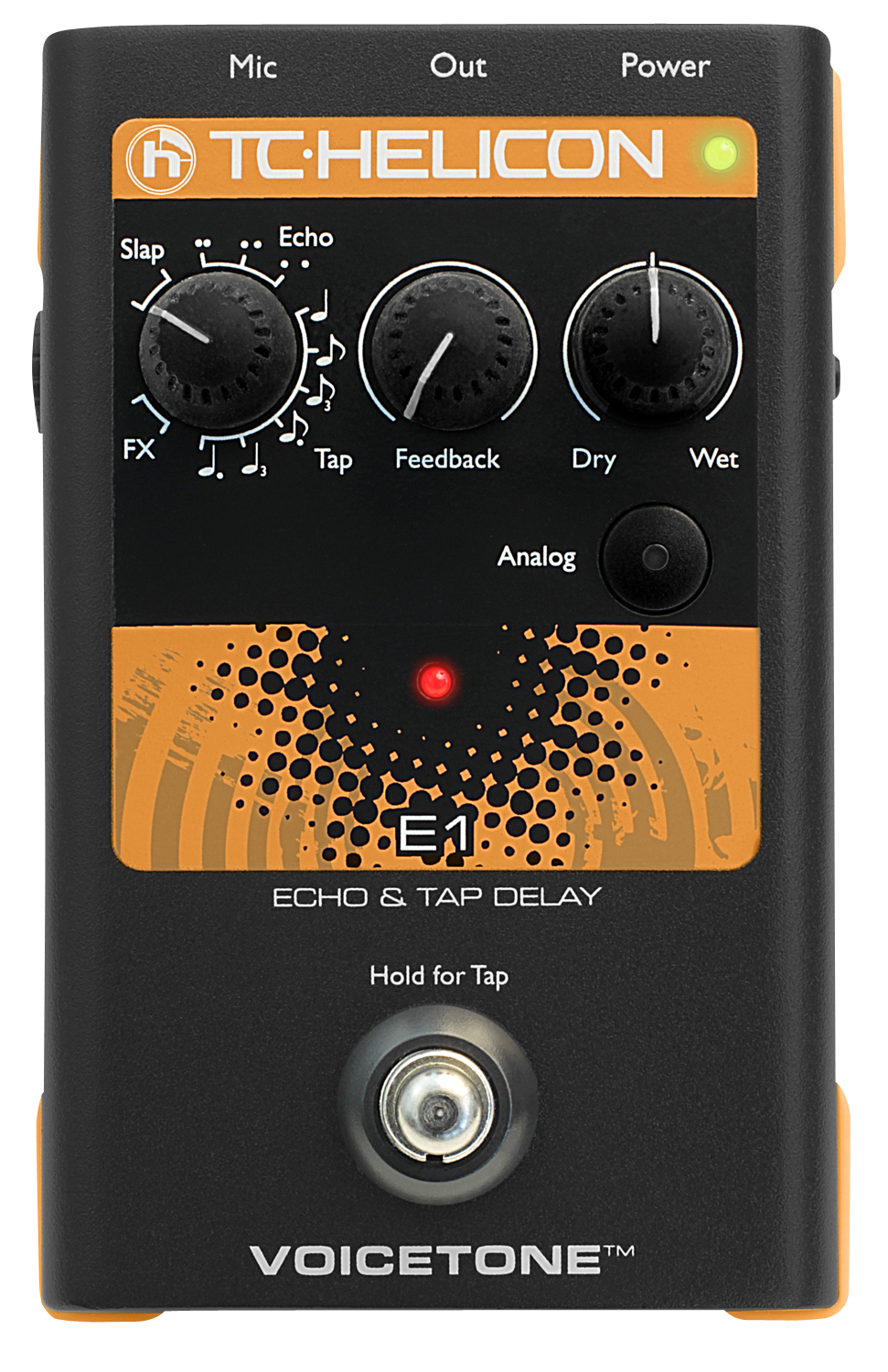 TC Electronic and TC-Helicon TC Helicon VoiceTone E1 Tap and Echo Delay Coval Effects Pedal