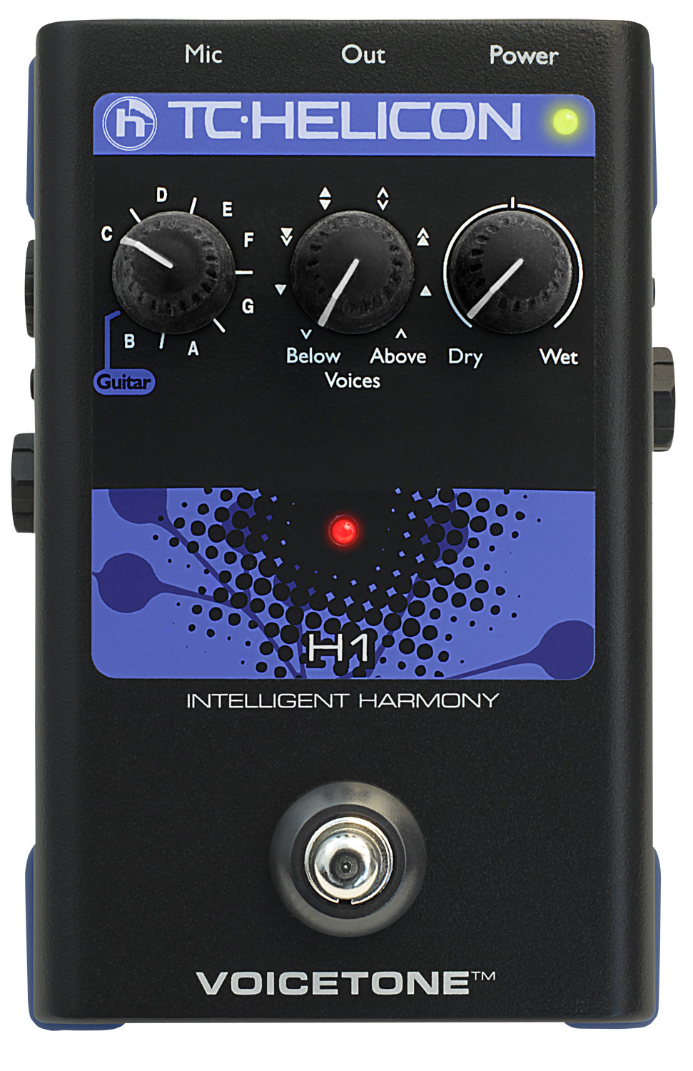 TC Electronic and TC-Helicon TC Helicon VoiceTone H1 Vocal Harmony Intelligent Pedal