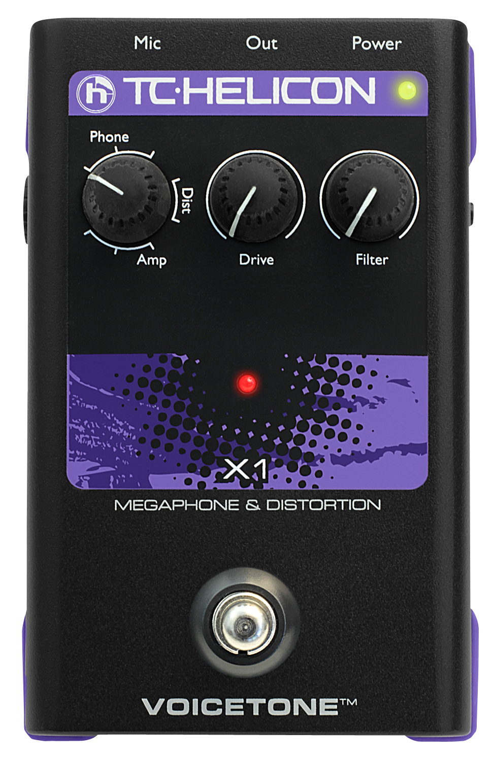 TC Electronic and TC-Helicon TC Helicon VoiceTone X1 Vocal Distortion and Megaphone Pedal