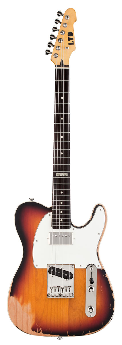 ESP ESP LTD TE202 Electric Guitar (Rosewood Neck) - Distressed 3-Color Sunburst