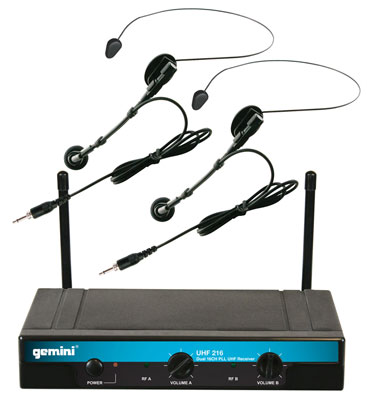 Gemini Gemini UHF216HL Dual Headset and Lavalier Wireless Mic System