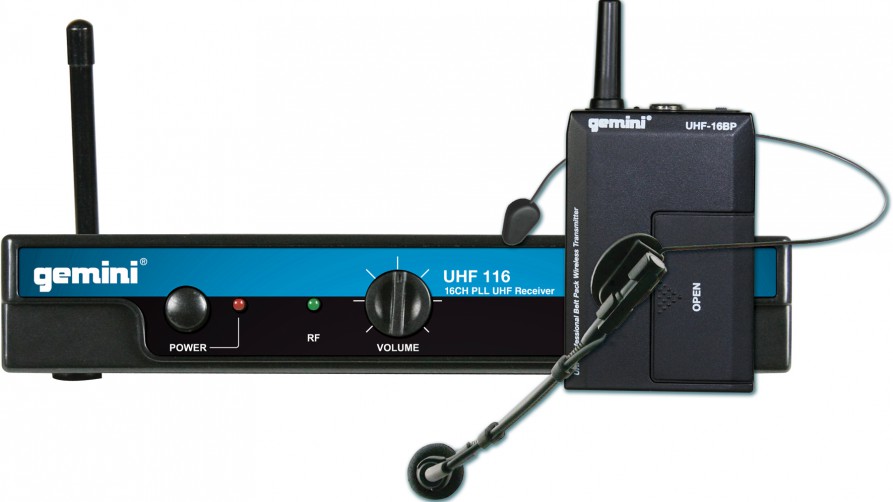 Gemini Gemini UHF116HL Headset and Lavalier Wireless Microphone System