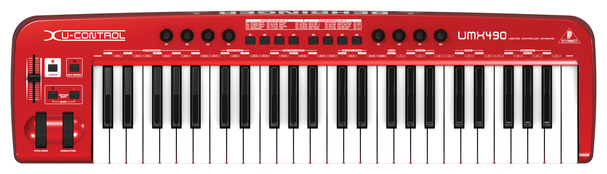 Behringer Behringer U-Control UMX490 USB MIDI Controller, 49-Key