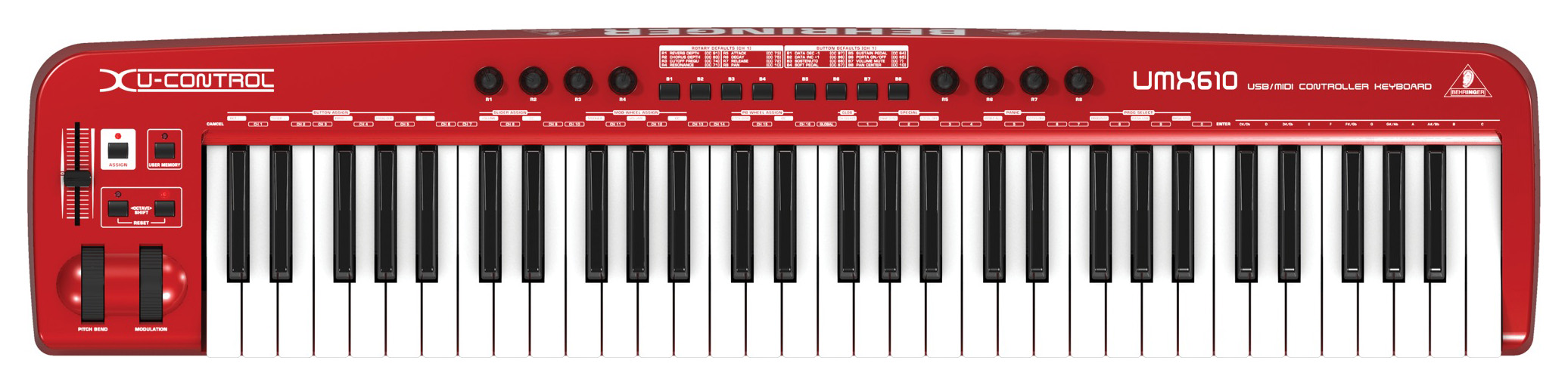 Behringer Behringer U-Control UMX610 USB MIDI Controller, 61-Key