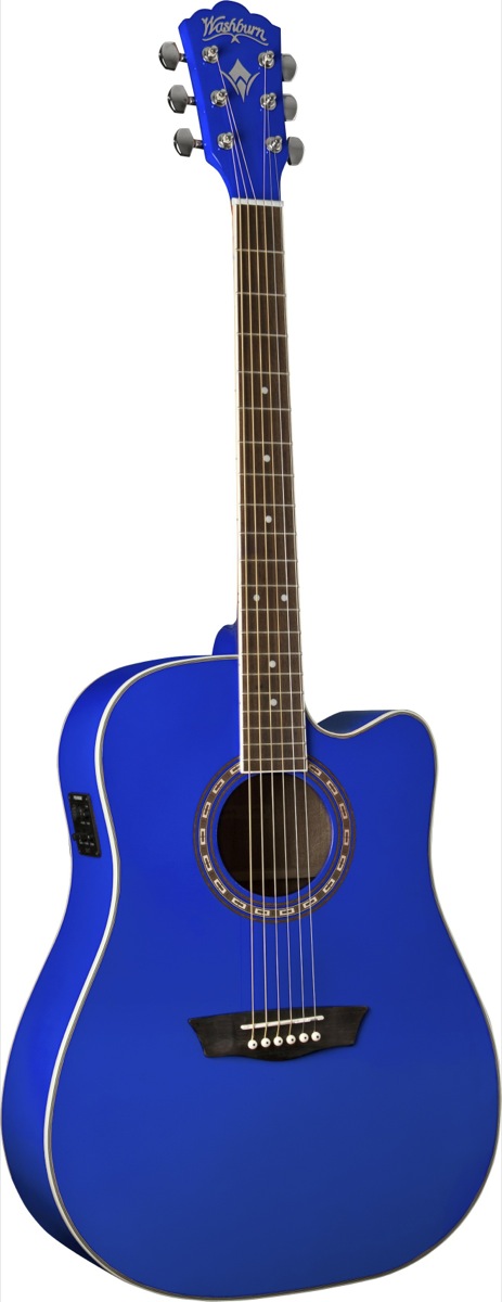 Washburn Washburn WD10CE Apprentice Series Acoustic-Electric Guitar - Blue