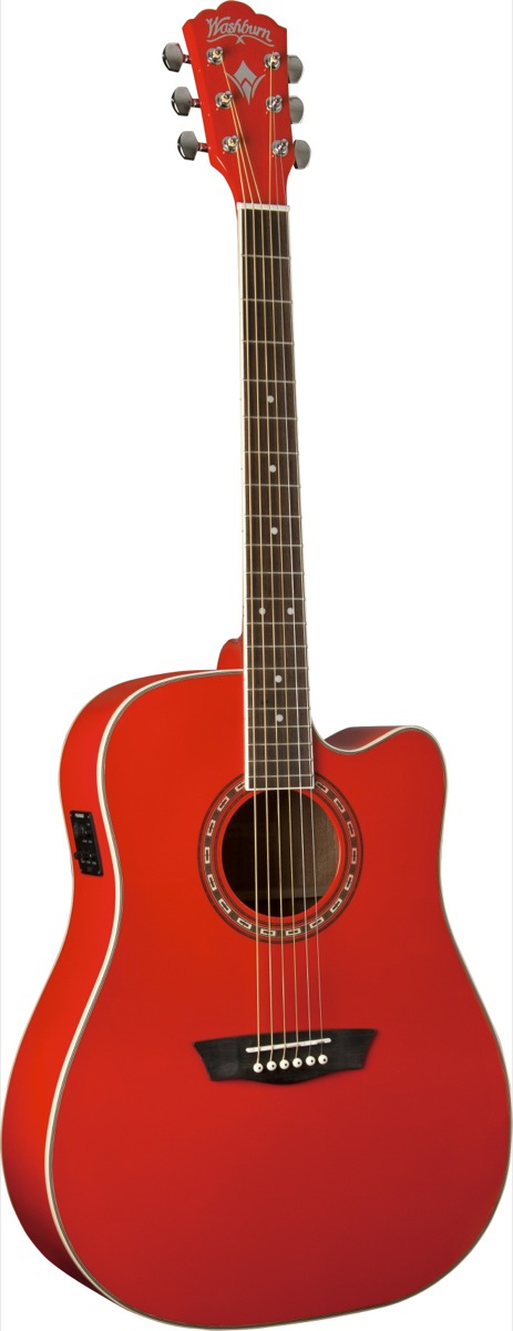 Washburn Washburn WD10CE Apprentice Series Acoustic-Electric Guitar - Red
