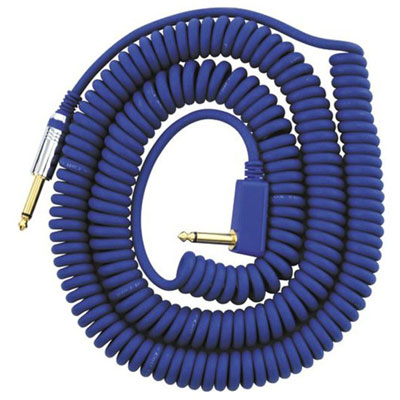 Vox VOX Multi-Gauge Coiled Instrument Cable - Blue (9 Meters)