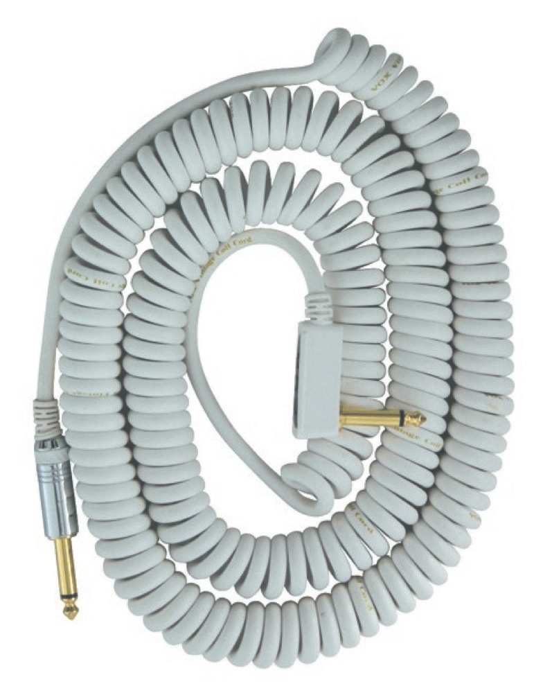 Vox VOX Multi-Gauge Coiled Instrument Cable - White (9 Meters)