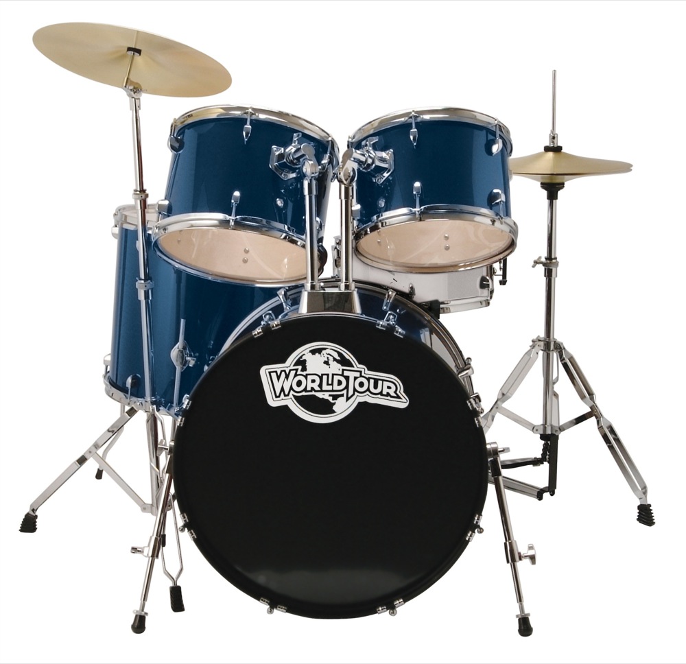 World Tour World Tour ST5 Standard 5-Piece Drum Kit - Blue Metallic