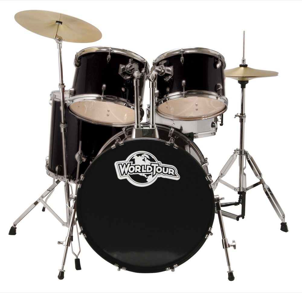 World Tour World Tour ST5 Standard 5-Piece Drum Kit - Gloss Black