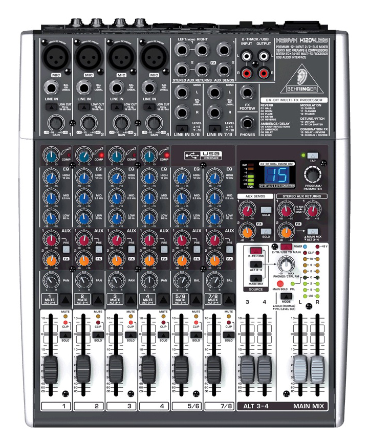 Behringer Behringer X1024USB XENYX USB Mixer with Effects, 12-Channel