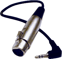 Hosa Hosa XVS-101F Angled 1/8 in. Stereo to Female XLR Cable (2 Foot)