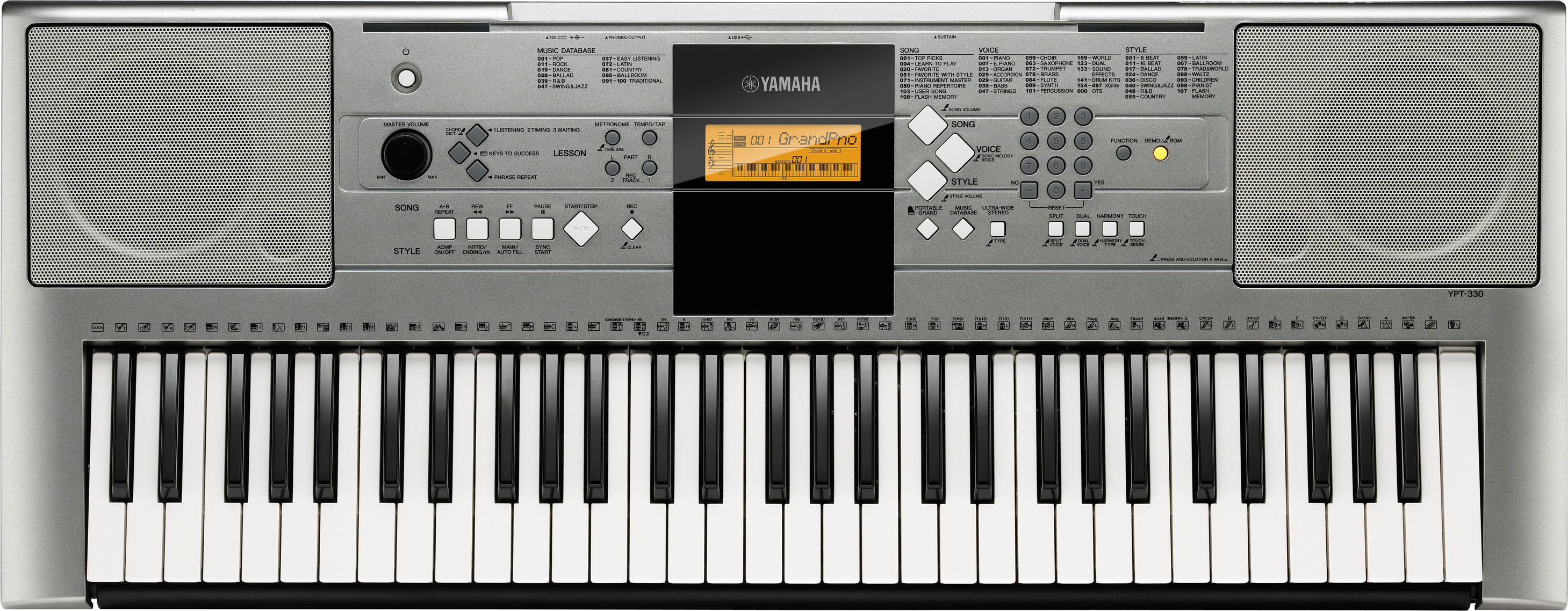 Yamaha Yamaha YPT-330 Portable Keyboard, 61-Key