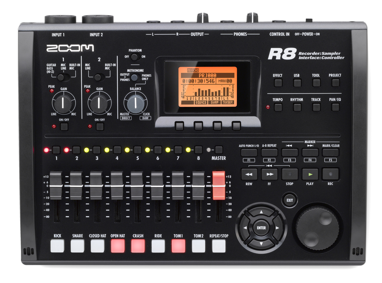Zoom Zoom R8 Controller and Multi-Track SD Recorder Interface